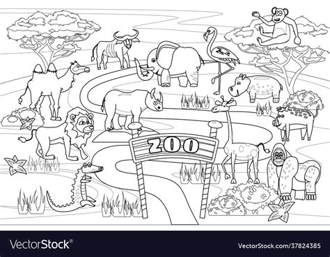 zoo animals for coloring