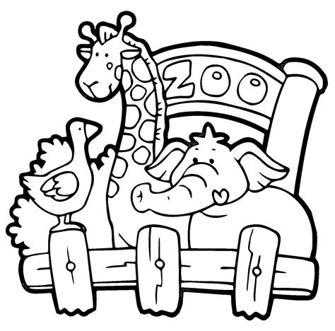 zoo animals printable coloring pages