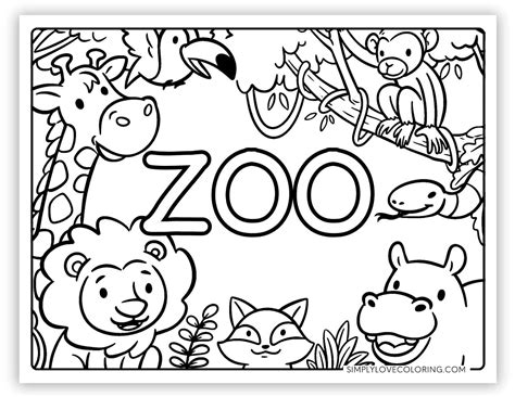 zoo coloring pages