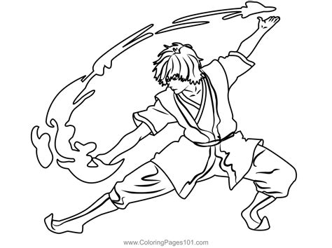 zuko coloring pages